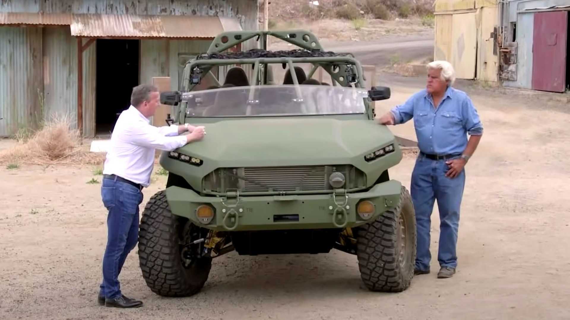 GM Defense Infantry Squad Vehicle Visits Jay Leno's Garage 1 GM Defense Infantry Squad Vehicle Visits Jay Leno's Garage