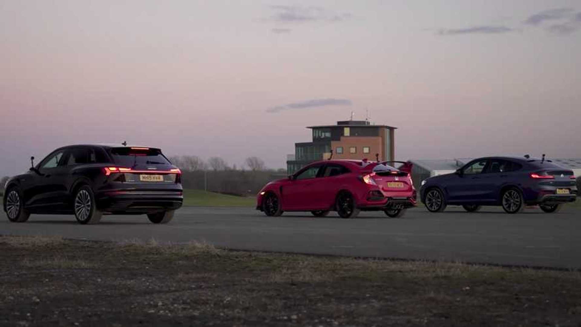 BMW X4 M40d Drag Races Honda Civic Type R And Audi E-Tron 1 BMW X4 M40d Drag Races Honda Civic Type R And Audi E-Tron