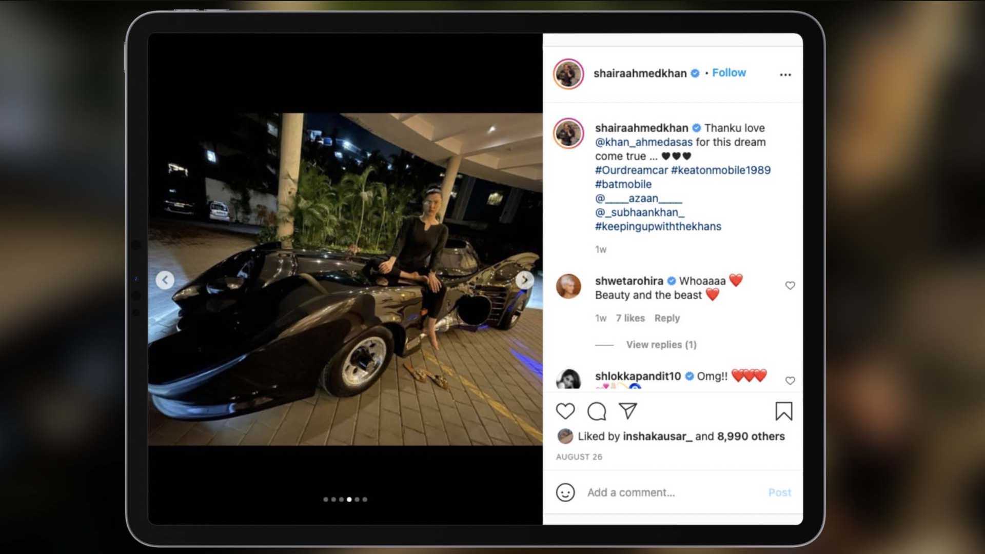 Bollywood Star Gets Wife Replica Batmobile For Her Birthday 1 Bollywood Star Gets Wife Replica Batmobile For Her Birthday