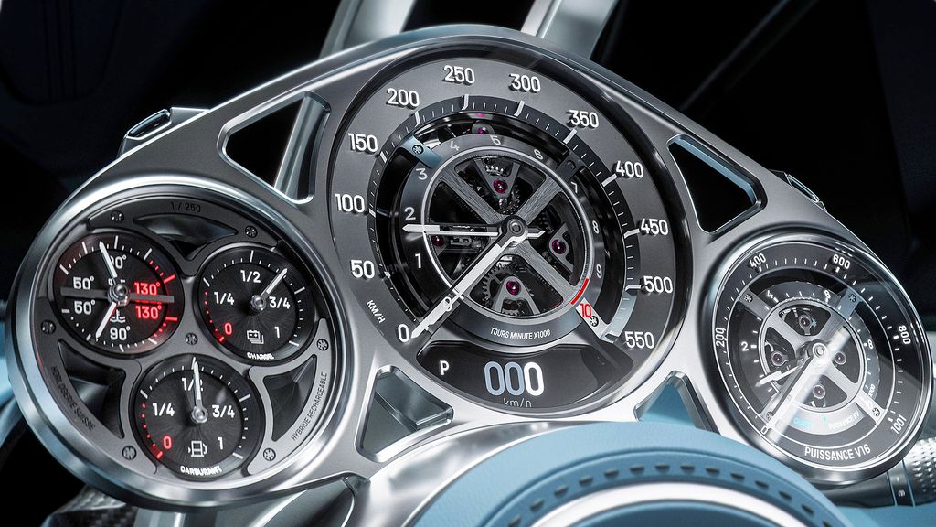 Bugatti Tourbillon, il dettaglio della strumentazione