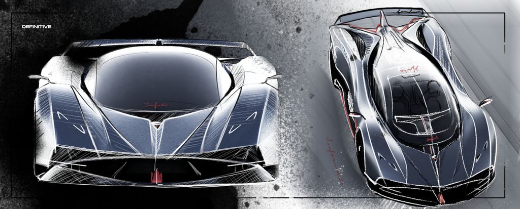 Pagani Infernal concept rear diffuser and wing detail