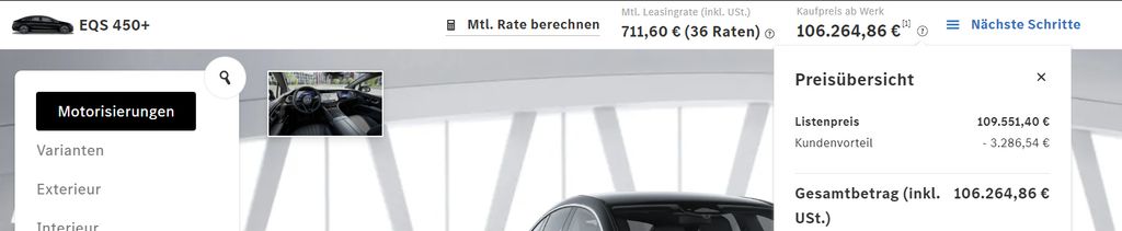 Mercedes EQS mit 