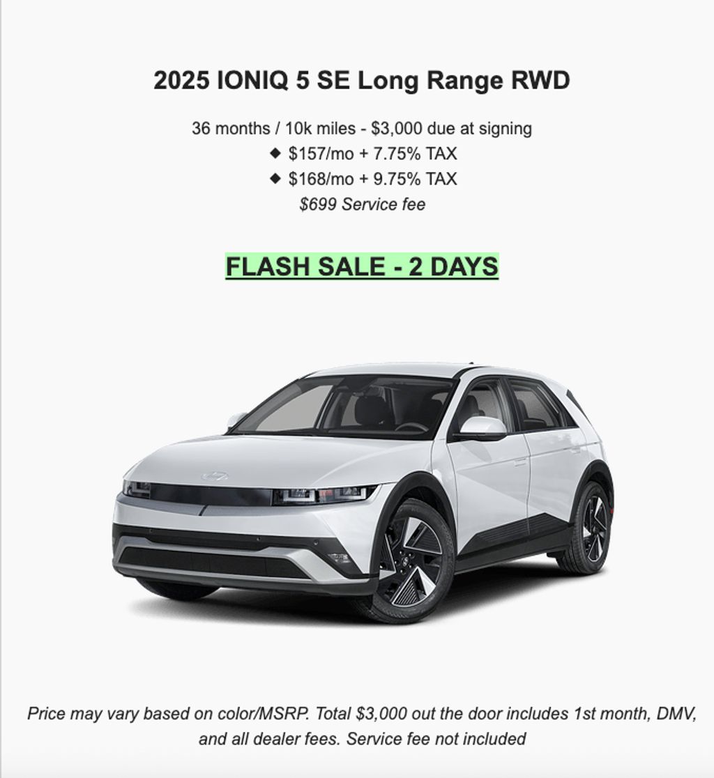 A deal advertisement for a Hyundai Ioniq 5