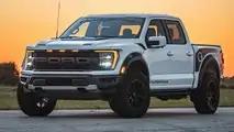 2021 Ford F-150 Raptor Hennessey VelociRaptor 600 White Three Quarters
