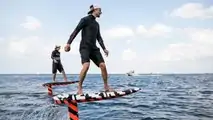 Audis Elektro-Surfbrett: Franz Hofmann auf einem Prototyp bei der Kieler Woche 2018