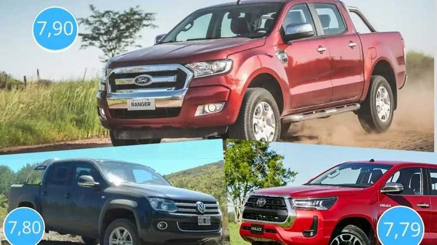 Índice AutoAdvisor: los usuarios argentinos le pusieron puntaje a las Amarok, Hilux y Ranger