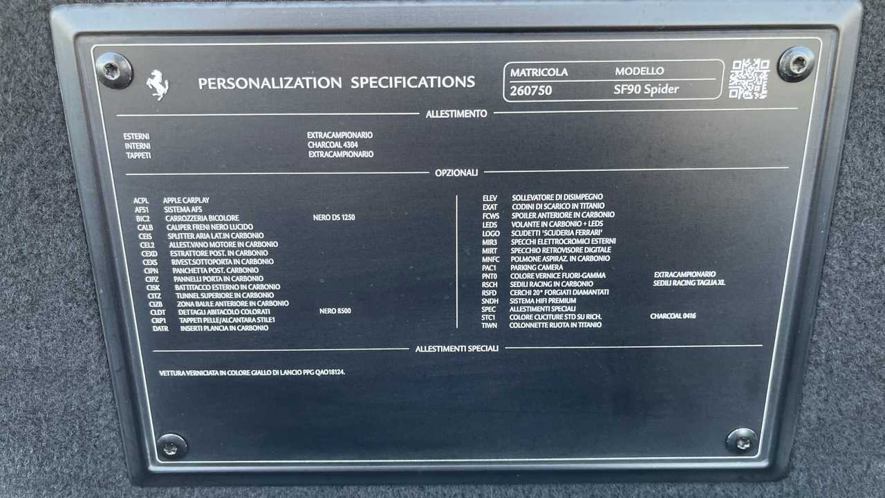 Foto Ferrari SF90, la configurazione