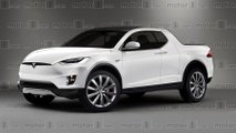 Tesla pickup renderkép