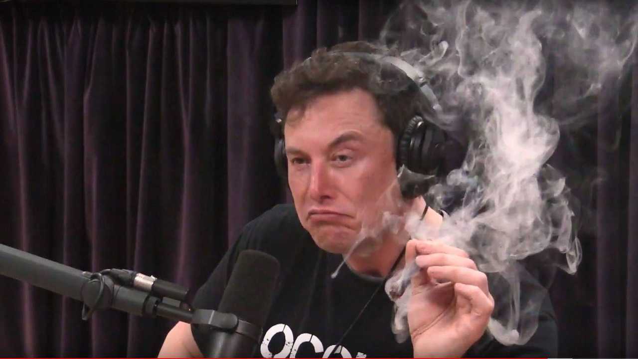 Elon Musk fume un joint