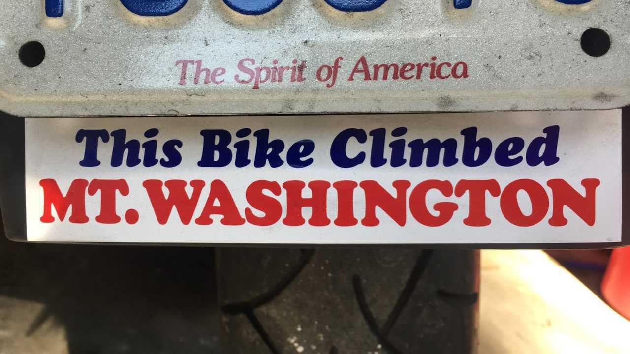 This Bike Climbed Mount Washington Sticker