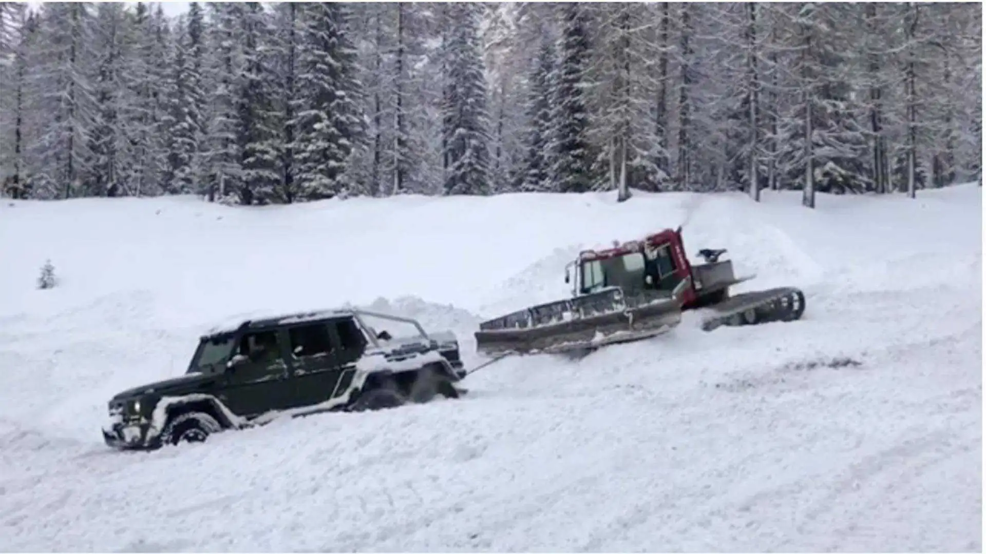 Looks Like The Mercedes Amg G63 6x6 Has Met Its Match Snow