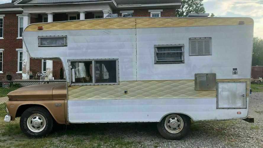 Weird 1966 Chevrolet Pickup Camper Doesn't Even Have A Cab