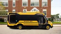 BYD Type A electric school bus side view
