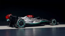 Vista trasera derecha de Mercedes W13