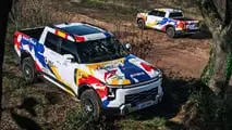 As picapes de apoio da equipe Santana no Dakar 2026