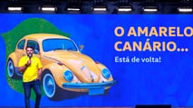 O Fusca do filme O Agente Secreto na apresentação na CBF