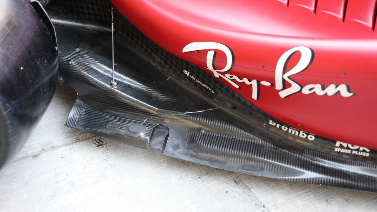Ferrari F1-75 floor detail