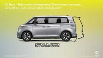 VW-Präsentation zum ID.Buzz: Version mit langem Radstand und größerer Länge und Allradler