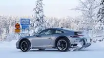 Photo d'espionnage de la Porsche 911 Dakar 2023 sans camouflage