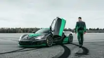 Rimac Nevera beim Rückwärtsfahr-Weltrekord