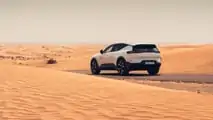 Polestar 3 prototype undergoing extreme hot weather testing in UAE