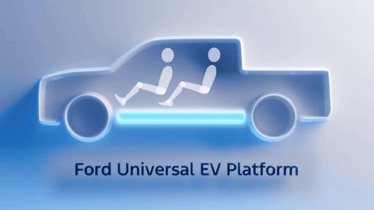 ford universal ev platform pickup outline