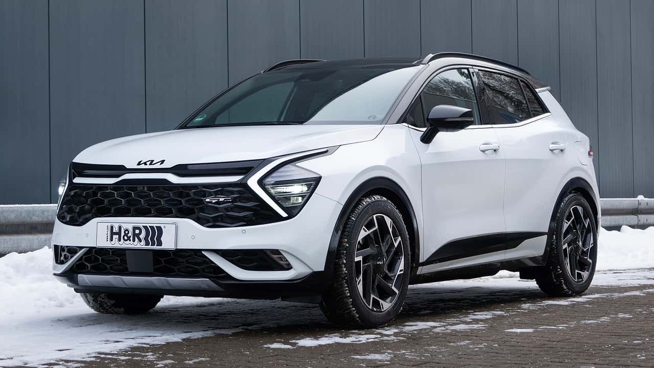 KIA Sportage, Typ NQ5E, 1,6l MildHybrid, 2WD - H&R Tieferlegungsfedern - Front