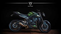 All the fanciest bolt-on goodies adorn this Triumph Street Triple