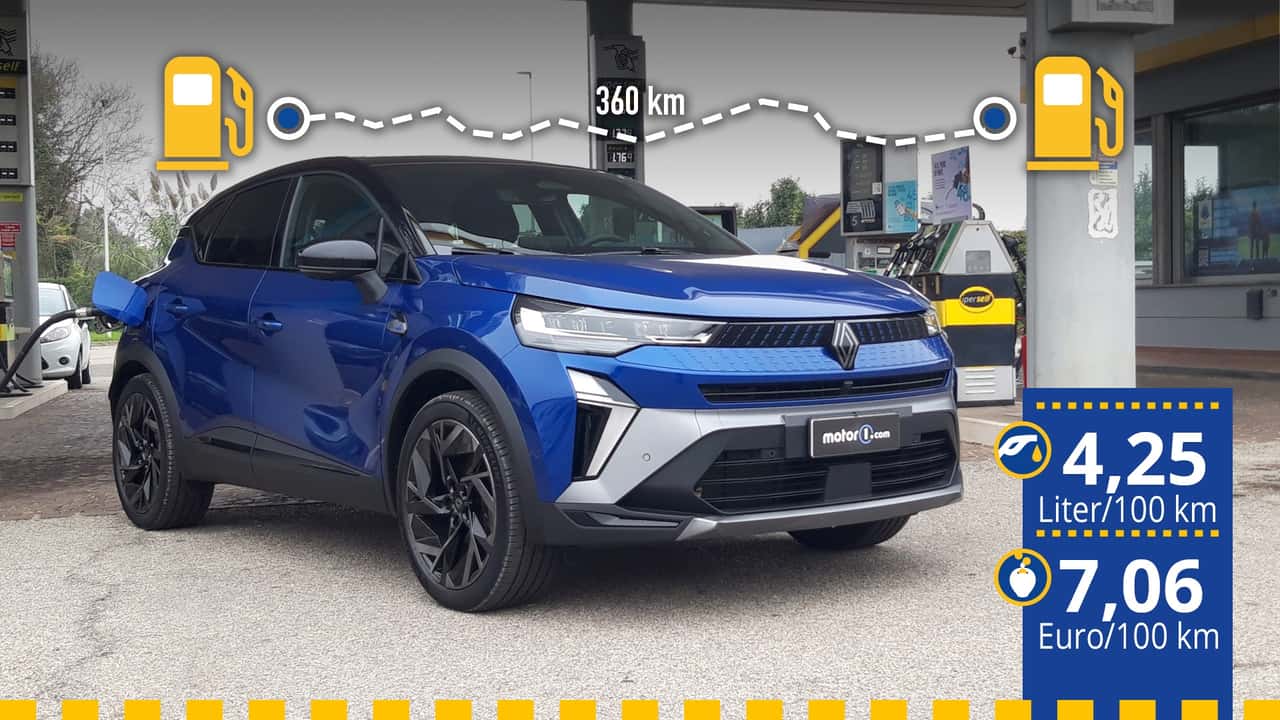 Der getestete Renault Captur an der Tankstelle (mit Infos zu Verbrauch und Spritkosten)