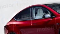 Prolongateur d'autonomie Tesla Model Y (2027), le rendu de Motor1.com