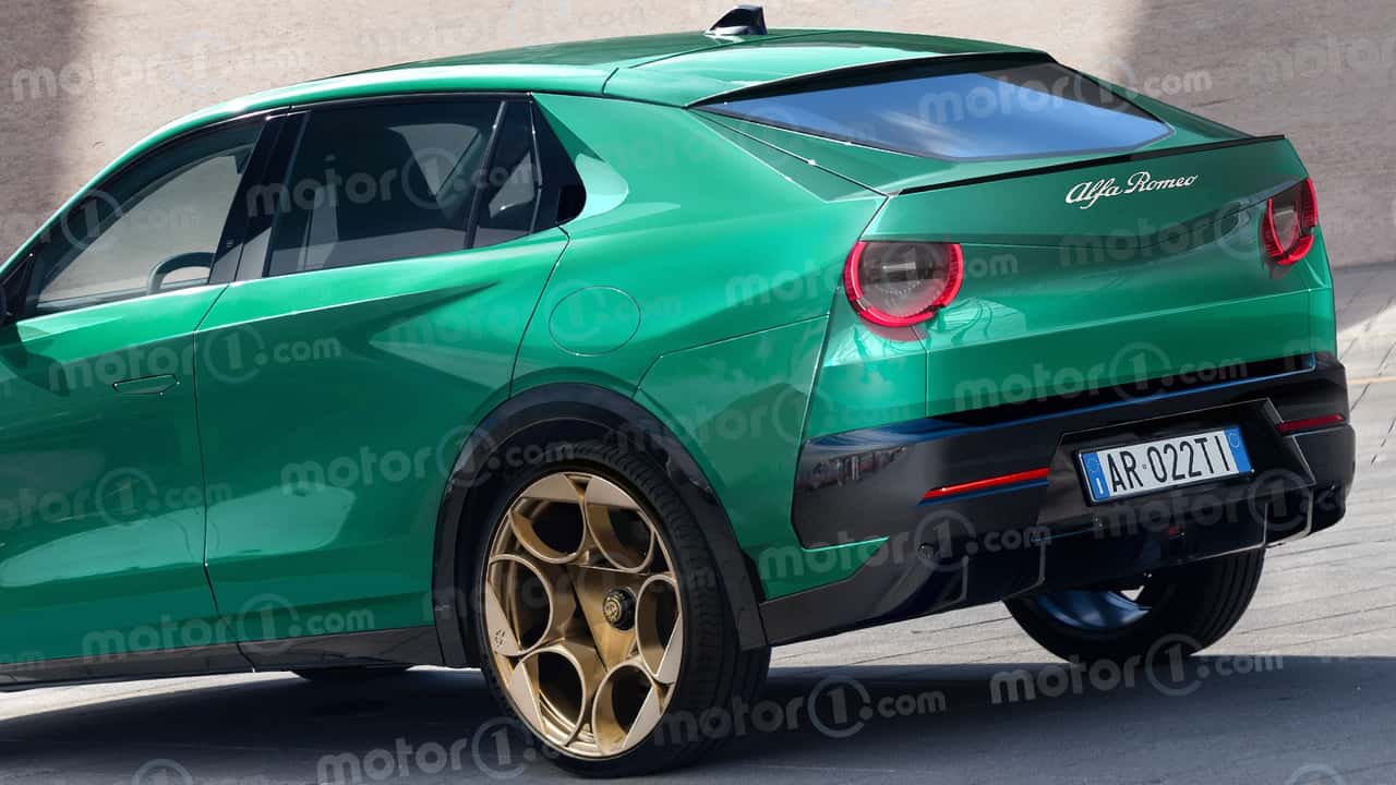 Alfa Romeo SUV (2027), il render di Motor1.com