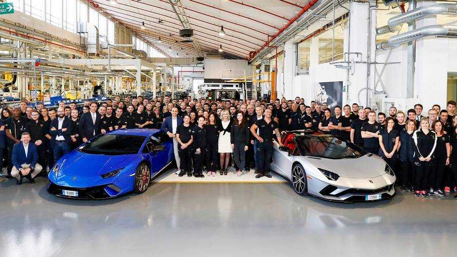 Lamborghini celebrates Aventador and Huracan production milestones