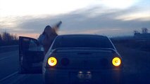 Hit By A Car And A Bottle: The Weirdest Hit And Run Ever Recorded By TeslaCam
