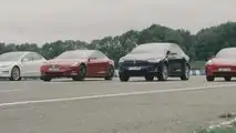 Check This Massive Tesla Drag Race with Model S, Model X, and Model 3