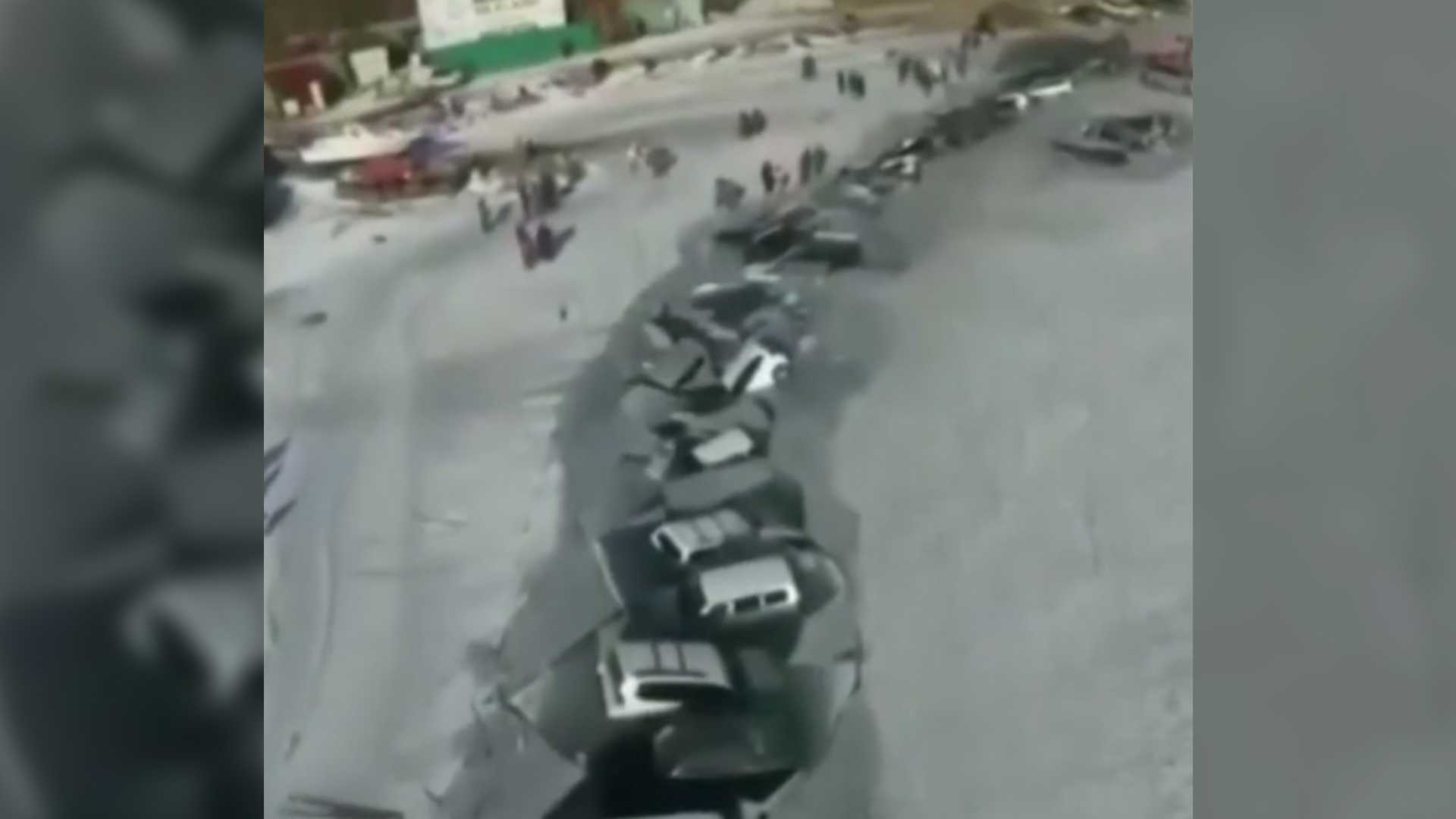 Gone Fishing: Dozens Of Cars Sink After Ice Cracks On Russian Bay