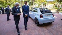 La Fiat 500 elettrica da Mattarella