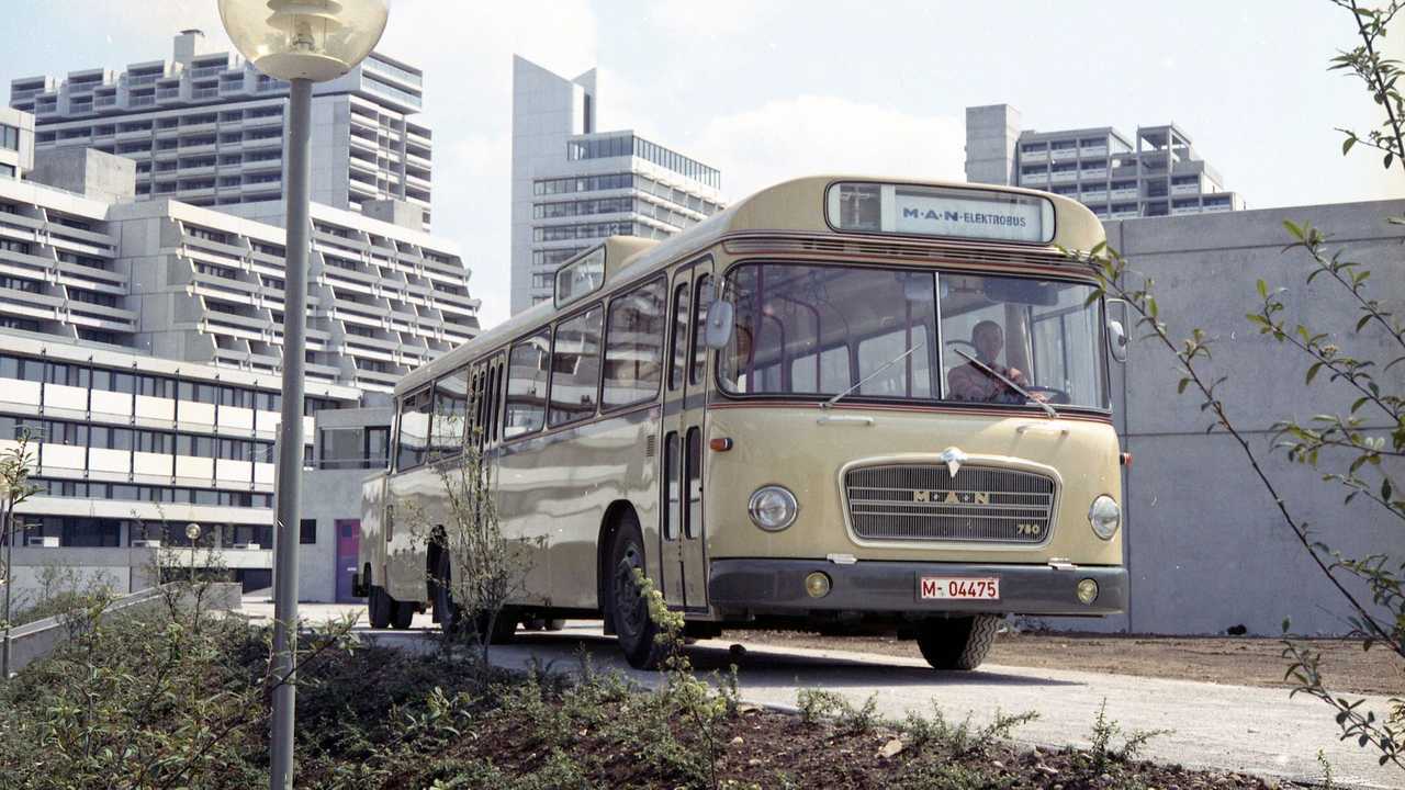 At the 1972 Munich Olympics, top athletes travelled in electric buses from MAN.