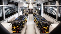 Setra Low Entry wird zum Krankenwagen mit vier Intensivbetten