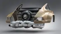 Porsche 911 engine modified by Williams and Singer