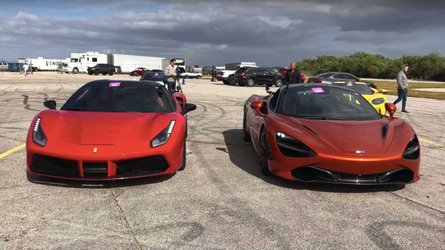 Rain Won T Stop This Very Wet Mclaren 720s Vs 600lt Drag Race
