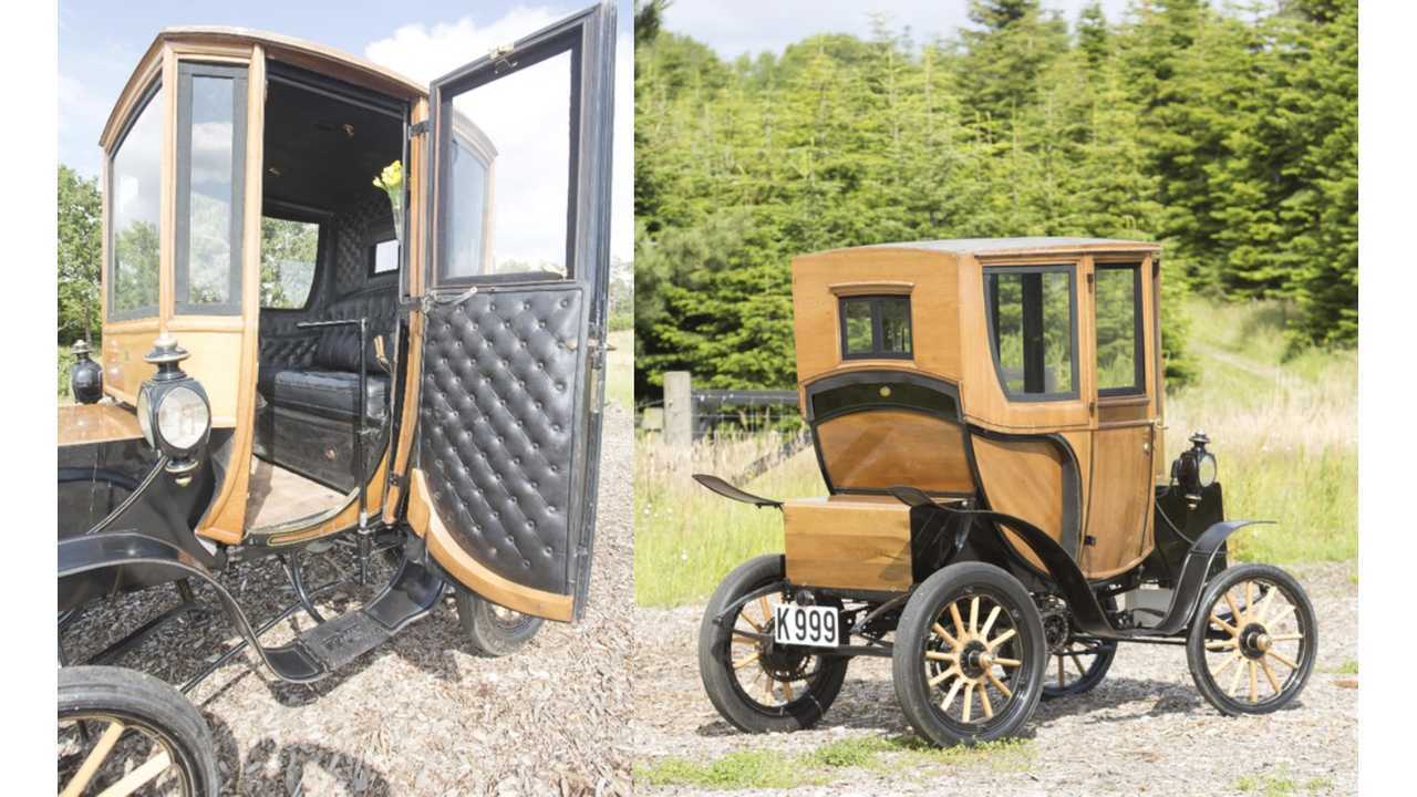 1905 Woods Electric Queens Victoria Brougham (Images via <a href=
