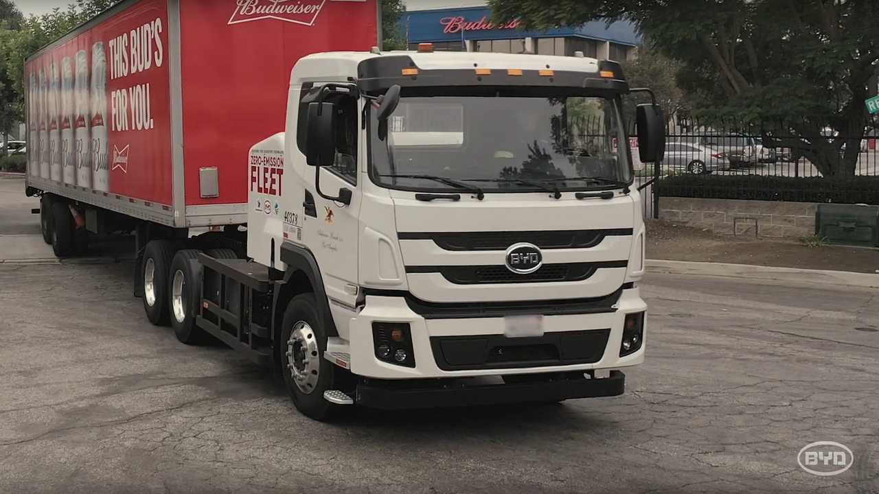 BYD all-electric Class 8 truck in Anheuser-Busch fleet