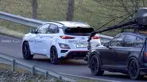 Hyundai Kona N spy photo with no camouflage