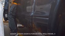 What do you do if a Dodge Dakota driver has no idea how to park properly? If you have a Tesla, you activate Smart Summon and Sentry Mode.