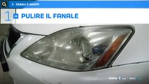 Pulizia auto, fanali e graffi