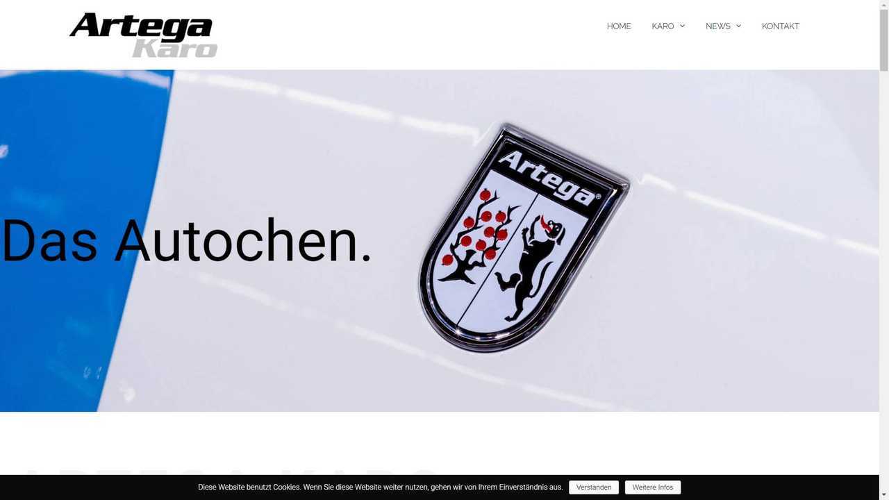 Artega's Website For the Karo May Lead To Fine