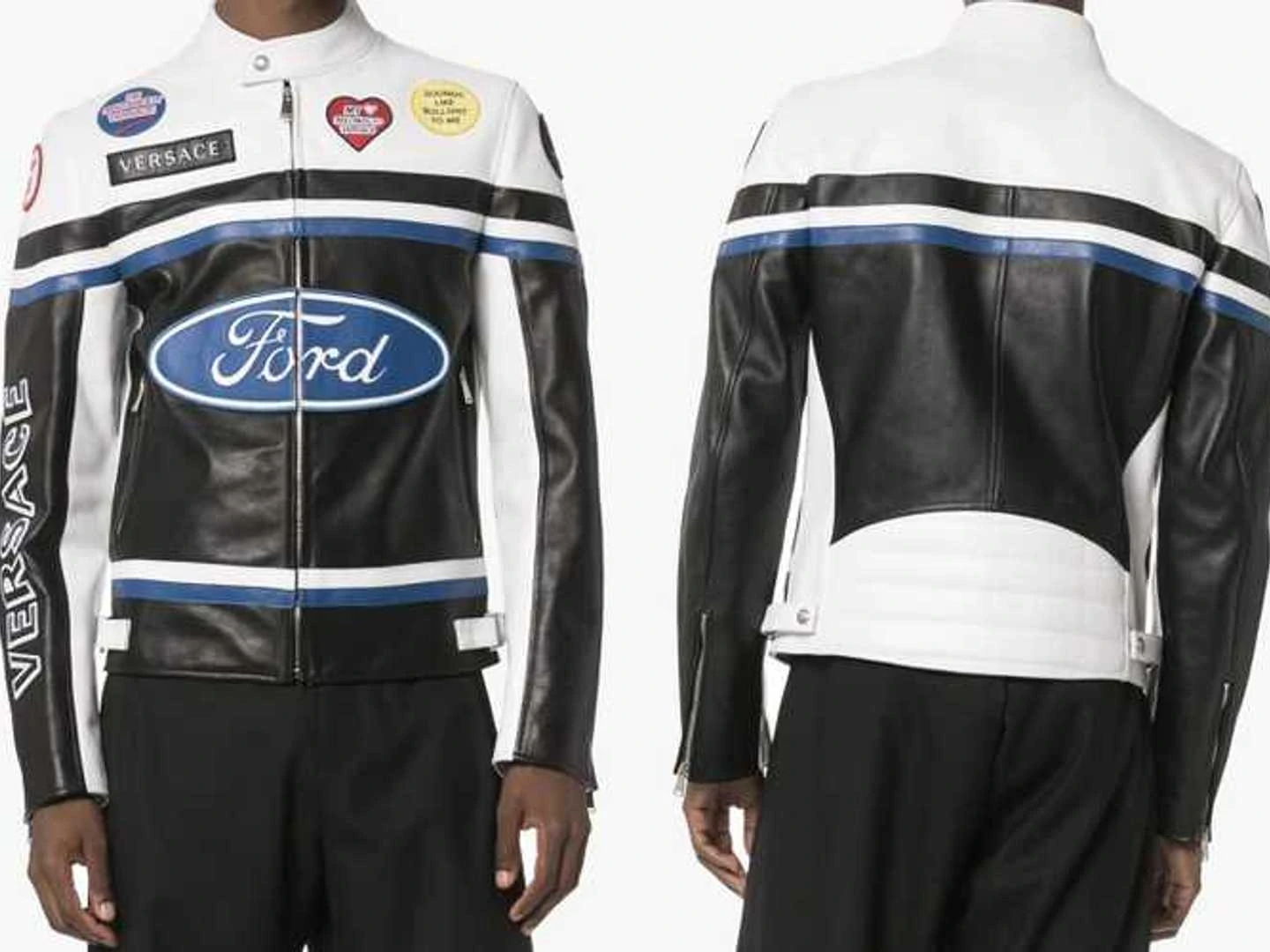 ヴェルサーチ　Versace × FORD レザーライダース Let Us Tell You How We Feel About This $6k Ford Motorcycle Jacket
