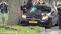 Mercedes-AMG C63 Sedan crashes in Rotterdam