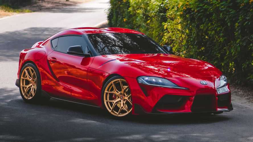 This Toyota Supra Looks Killer On Gold Vossen Wheels