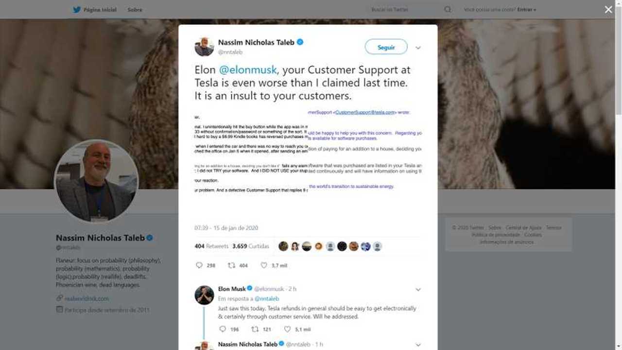 Nassim Taleb Blasts Tesla Customer Service On Twitter, Elon Musk Replies